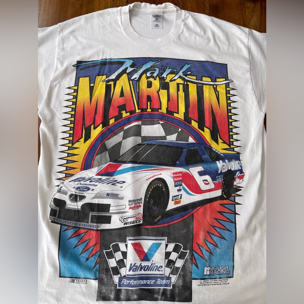 90's Mark Martin NASCAR Racing Graphic Tee XXL